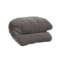 elegant couverture lestée - couverture pondérée gris 220x260 cm 11 kg tissu unique