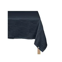 nappe 150 x 250 cm en double gaze de coton gaufrée bleu nuit - pepa