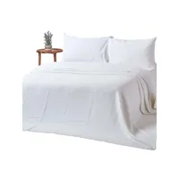 homescapes couverture en coton bio gaufré coloris blanc, 178 x 228 cm sf1122b