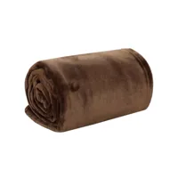 elegant couverture marron cacao 200x240 cm polyester unique