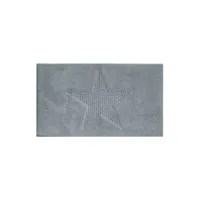 tapis de bain 100% coton étoile gris - 100x60cm