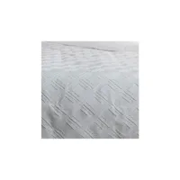 dessus de lit motif losange blanc - 230x250cm - blanc