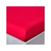 homescapes drap-housse uni 180 x 200 cm 100 % coton égyptien 200 fils coloris rouge bl1116d