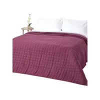 homescapes couvre-lit matelassé bicolore & réversible en coton - violet & lavande - 230 x 250 cm sf1108c