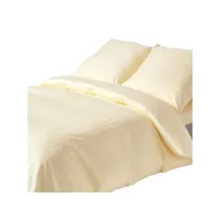 homescapes parure de lit jaune pastel 100% coton egyptien 330 fils 150 x 200 cm bl1209e