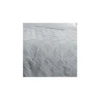 dessus de lit motif losange gris clair - 180x240cm - gris