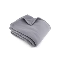 couverture polaire 180x220 cm 100% polyester 350 gm2 teddy gris acier