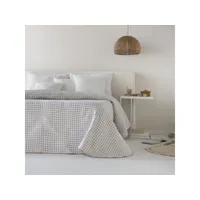 couvre-lit réversible en jacquard de coton emily lin