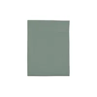 drap plat 100% coton vert de gris 270x310 cm