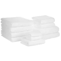 lot de 11 serviettes de bain en coton blanc atai 245468