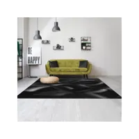 tapis de cuisine impnum 29 noir 80x150 lavable 30° en polyester doux et soyeux
