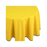 nappe ovale 180x300 cm diabolo jaune curcuma traitement teflon