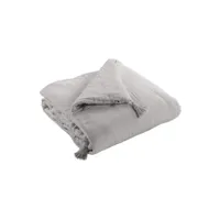 couvre-lit double gaze de coton gris 150x150 cm