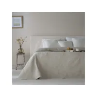 couvre-lit réversible en jacquard de coton adriel gris