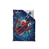 parure de lit réversible spider-man 120x150 cm 100% coton marvel avengers - junior