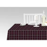 nappe avec impression numérique, 100% made in italy nappe antidérapante pour salle à manger, lavable et antitache, tartan - modèle romaric, 240x140 cm 8052773284288