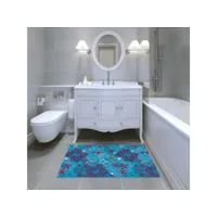 tapis de bain, 100% made in italy, tapis antitache avec impression numérique, tapis antidérapant et lavable, modèle alayna, cm 90x52 8052773395168