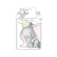 dumbo disney - housse de couette bébé eléphant - parure de lit coton