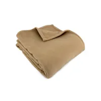 couverture polaire 240x260 cm 100% polyester 350 g/m2 teddy marron sable