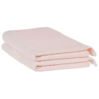 lot de 2 serviettes de bain en coton rose pastel atiu 357730