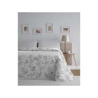 couvre-lit réversible en jacquard de coton zurek gris