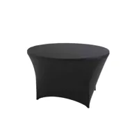 nappe élastique pour table ronde 150cm noire