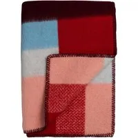 røros tweed - mikkel couverture en laine 200 x 135 cm, rouge