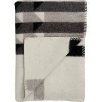 røros tweed - kvam couverture en laine 200 x 135 cm, gris