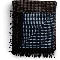 røros tweed - lofoten couverture en laine 210 x 150 cm, blue / mule