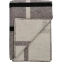røros tweed - knut couverture en laine, 135 x 200 cm, gris