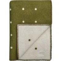 røros tweed - pastille couverture en laine 200 x 135 cm, green moss