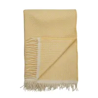 røros tweed - mello couverture de laine, 210 x 150 cm, lemon yellow