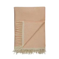 røros tweed - mello couverture en laine, 210 x 150 cm, powder pink