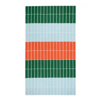 marimekko - tiiliskivi nappe, 135 x 245 cm, orange / bleu clair / vert