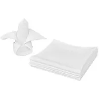 serviette de table vidaxl serviettes de table 100 pcs blanc 50x50 cm