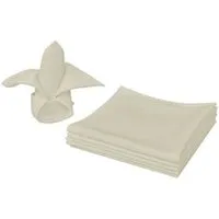 serviette de table vidaxl serviettes de table 100 pcs crème 50x50 cm