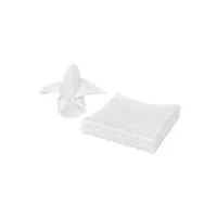 serviette de table vidaxl serviettes de table 50 pcs blanc 50x50 cm