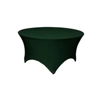 nappe de table generique la lin nappe ronde spandex taille: 139 x 66 x 0.6 cm colorie vert fonce
