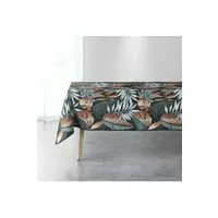 nappe de table douceur d'interieur nappe rectangle 150 x 240 cm polyester imprime alianor kaki