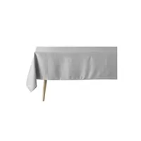 nappe de table douceur d'interieur nappe rectangulaire etoiles - 140 x 300 - gris et argent -