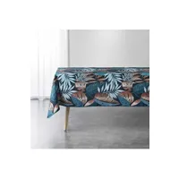 nappe de table douceur d'interieur nappe rectangle 150 x 240 cm polyester imprime alianor bleu