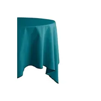 nappe de table vent du sud - nappe en coton teint lavé couleur paon - 160 x 250 cm