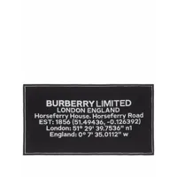 burberry serviette de bain à imprimé horseferry - noir