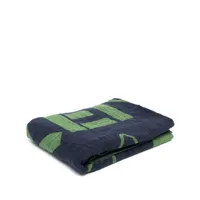 kenzo serviette de plage paris en coton biologique - bleu