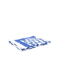 christian dior pre-owned serviette de plage à imprimé géométrique (années 2000) - bleu