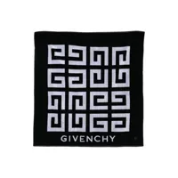 givenchy kids serviette de plage à logo intarsia - noir