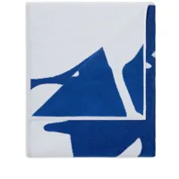burberry serviette de bain à logo ekd - bleu