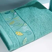 serviette de bain feuille à feuille