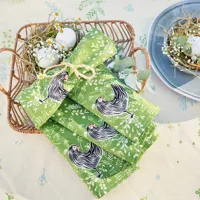 serviettes de table cocottes en herbe