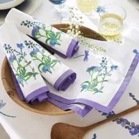 serviettes de table fleur d'alpage